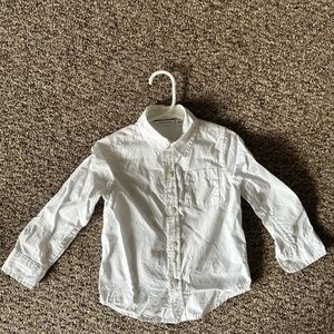 Janie and Jack white cotton button up shirt 2T